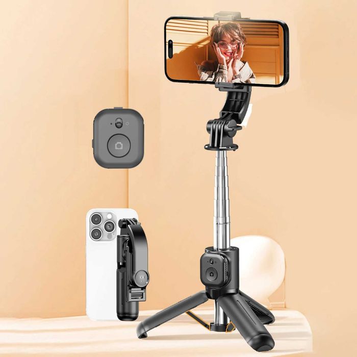 Trepied Selfie Stick Bluetooth cu Telecomandă