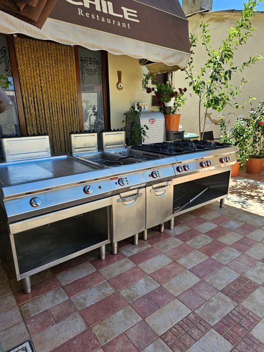 Linie Profesională inox   Gaz Angelo po ;Aragaz,friteuza,plită fry top