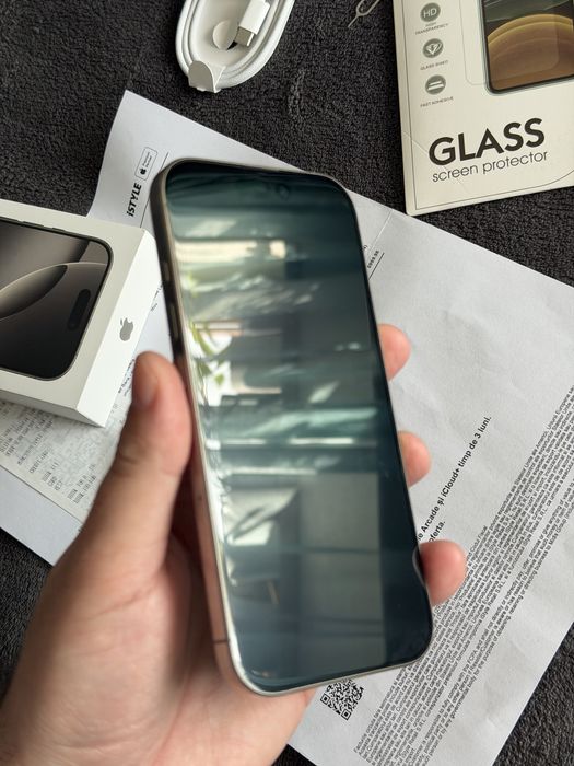 iPhone 16 Pro 128 gb natural titanium stare impecabila 10/10 baterie 90%