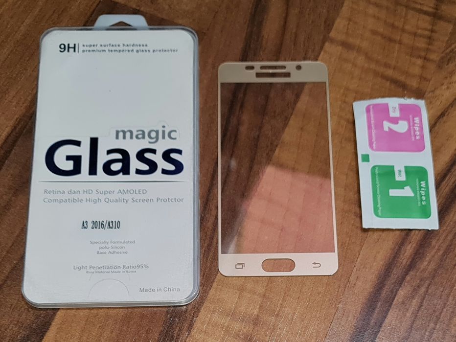 Folie sticla full cover originala SuperGlass Samsung Galaxy A3 2016