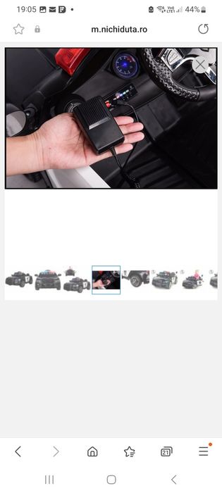 Masina electrica de politie , 70W cu girofar politie si statie