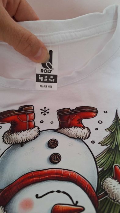 Комплект тениски за цялото семейство с коледни мотиви