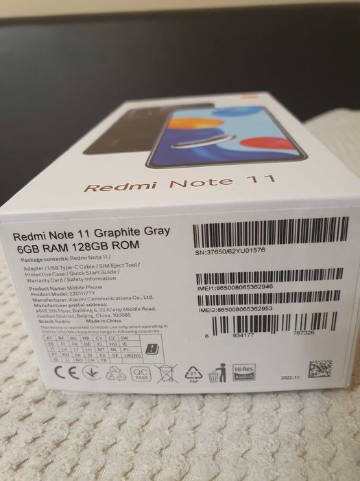 Redmi Note 11, 2201117TY, цвят графит