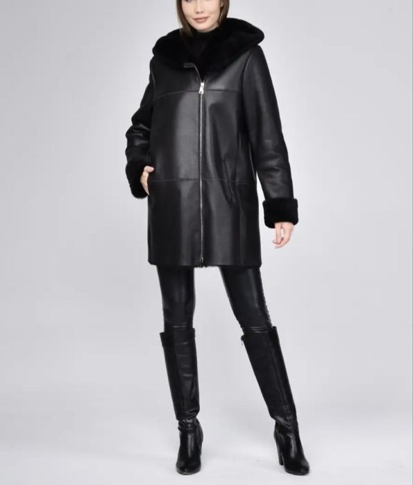 Продам дубленку черную