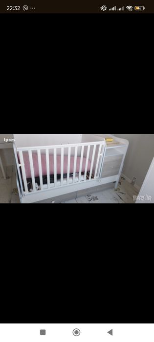 Детска дървена кошара 3в1,бюро,легло,кошара