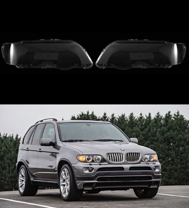 BMW X5 E53 капаци фарове стъкла фар капак крушка Xenon преден фар защитно стъкло корпус оптика осветление ксенон халоген LED панел предна част SUV