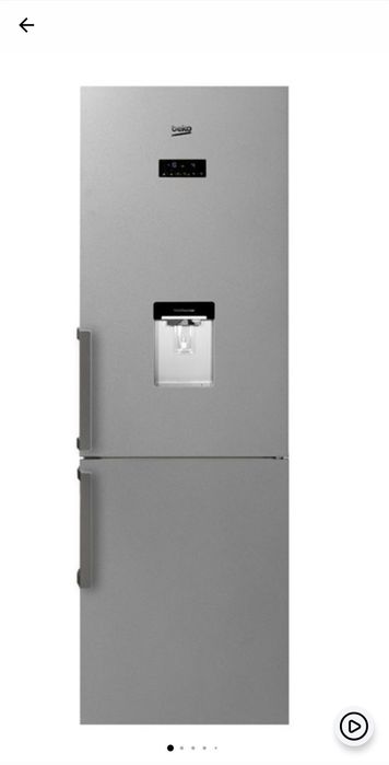 Combina frigorifica Beko RCNA365E20DZX, 306 l, Clasa A+, NeoFrost, H 185 cm, Display electronic, Iluminare LED, Dozator apa, Inox
