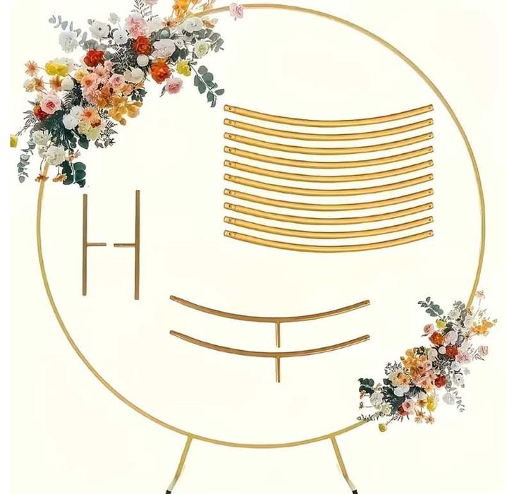 Златна метална арка за балони