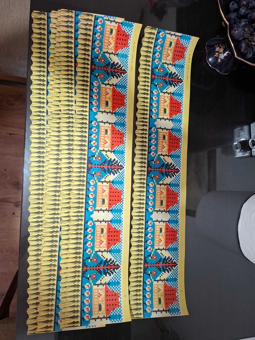Hartie veche de decor pentru Raft, Rafturi, perioada comunista RSR, rara, afis, de colectie Ceausista