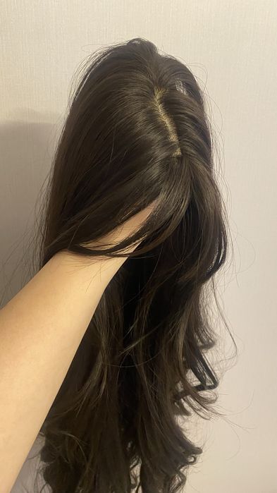 Парик темно коричневый цвет