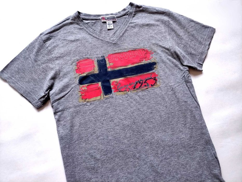 Fred Perry; Geographical Norwey Short Sleeve Mens - M - 2бр. оригинални мъжки тениски