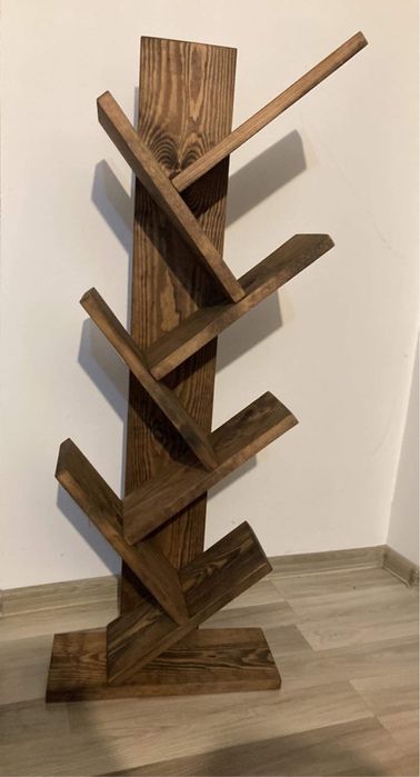 Дървена библиотека, стилна и красива! От естествено дърво!