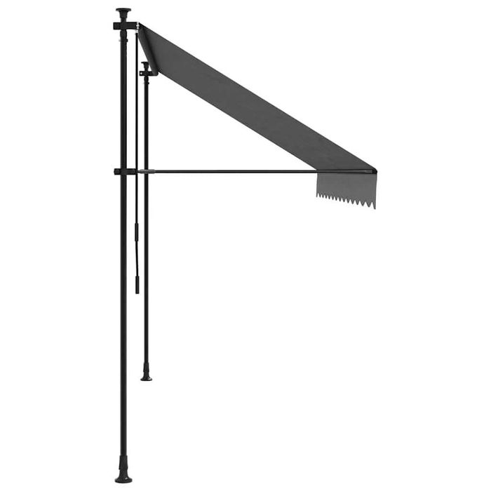 Copertină retractabilă 300x150 cm, material textil și oțel, antracit VidaXL