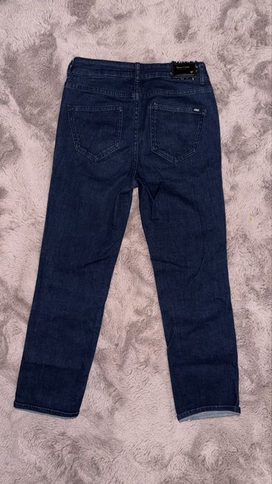 Дънки  тъмно сини, индиго, букле