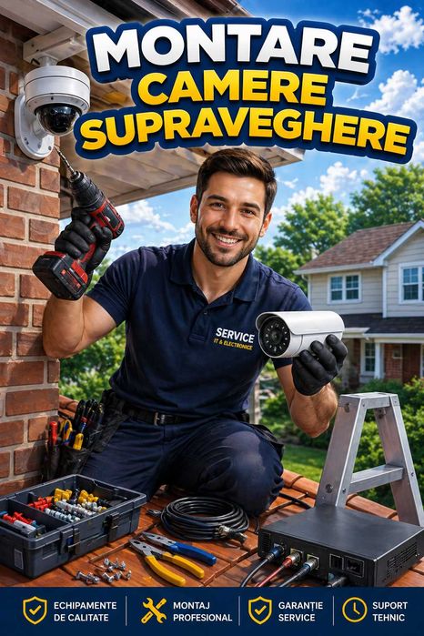 supraveghere camere montaj - materialele clientului