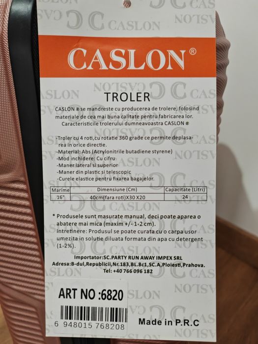 Troler Caslon cu roți detașabile