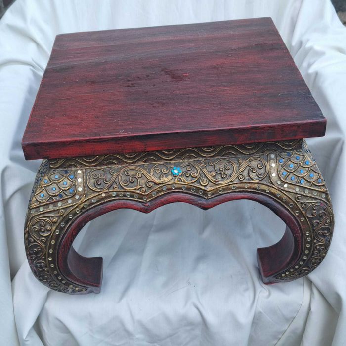 Антична маса за опиум. Махагон.