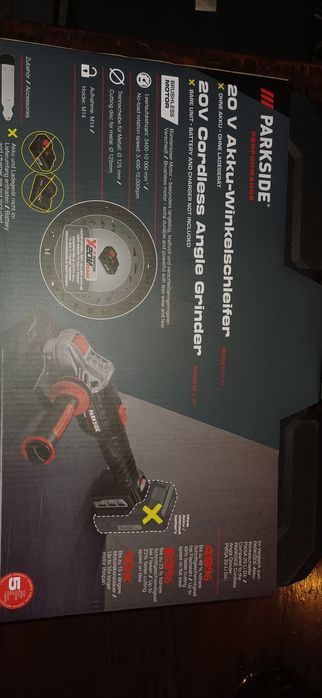 Flex polizor unghiular parkside performance brushless 20V pe baterie acumulator 125mm