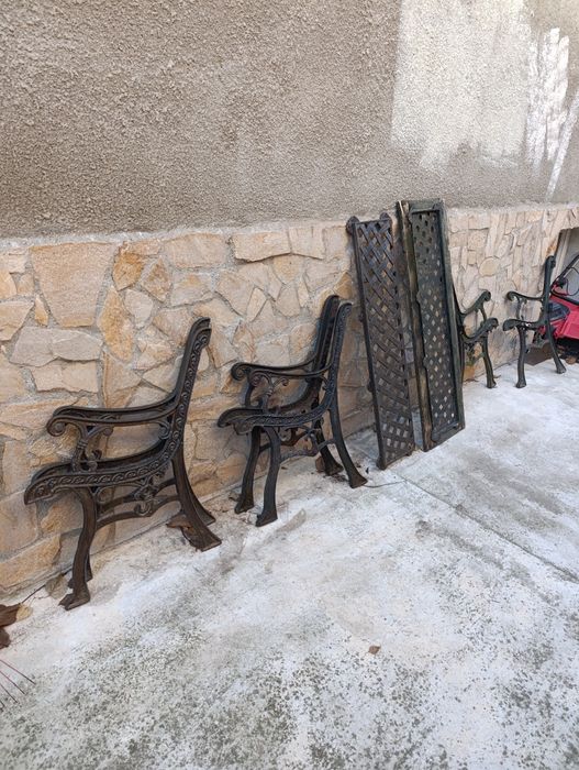Picioare pentru bancă curte