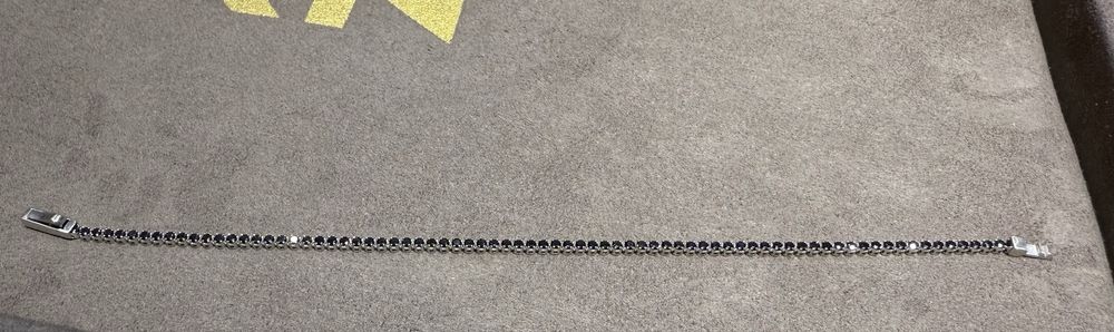 Тенис гривна с черен оникс