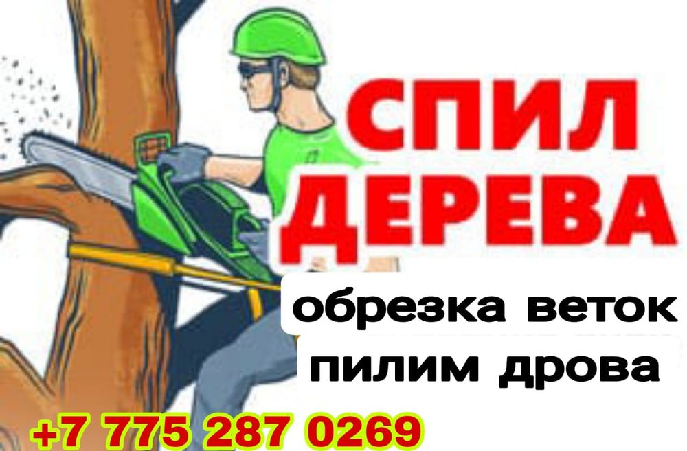 Спил деревьев любой сложности