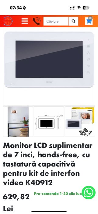 Monitor Vimar 7inchi  sigilat !