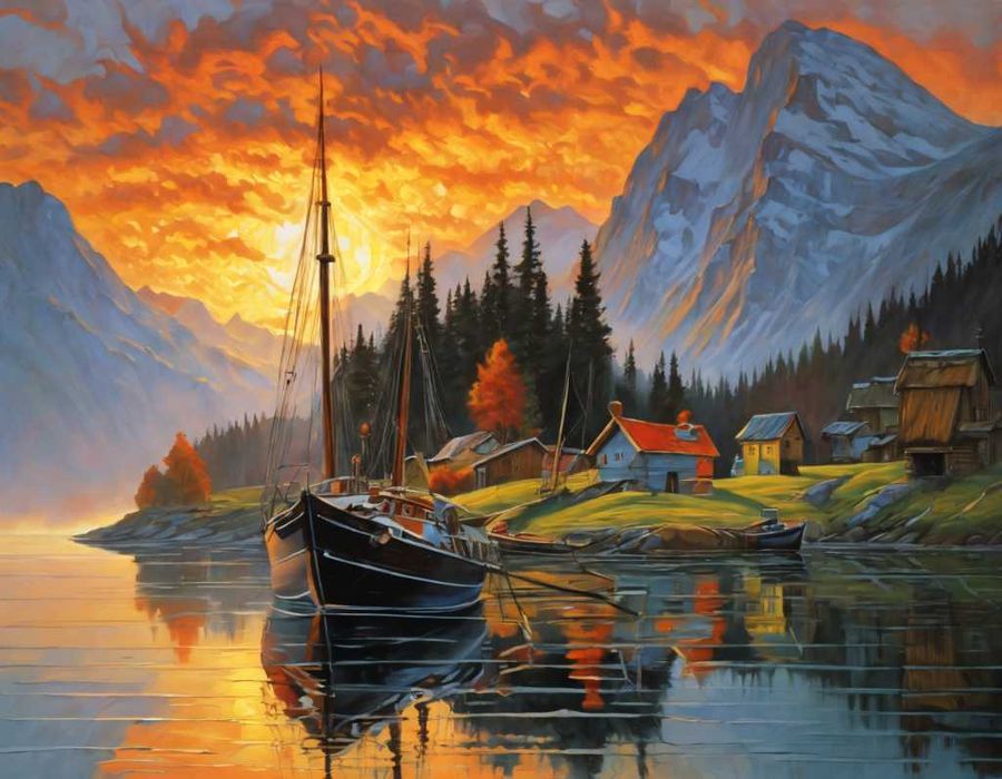 НОВИ различни Красиви картини - канава