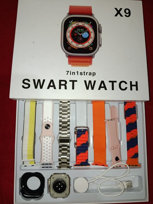 Наручные смарт часы с набором ремешков
