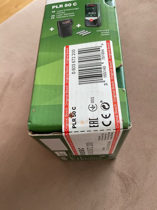 Telemetru cu laser Bosch PLR 50 C, 50 m, Bluetooth