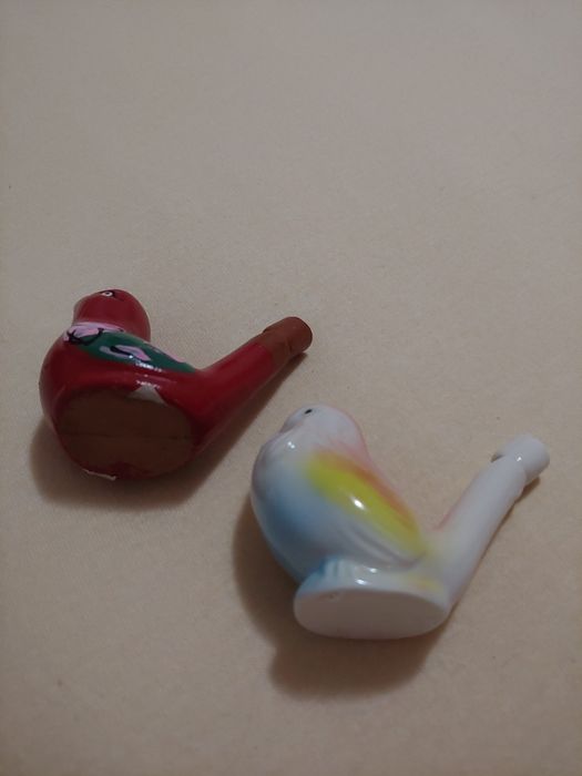 Bibelouri păsări / fluiere ceramice cu apă