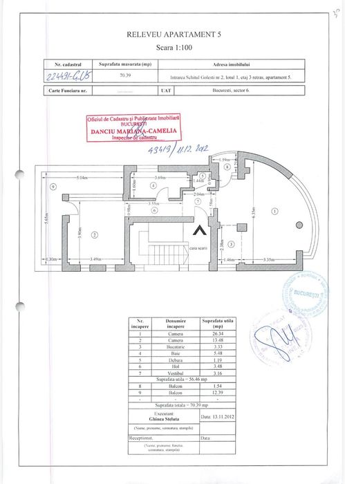 Direct proprietar. Apartament 2 camere  de vanzare zona Păcii
