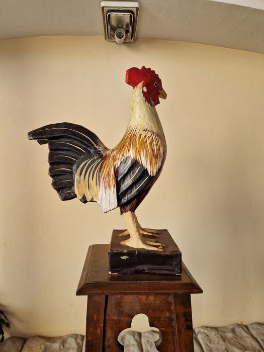 Страхотна голяма антикварна фигура- Папие Маше