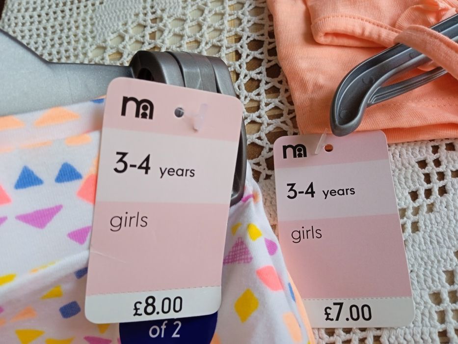 НОВ детски комплект поли и гащеризон Mothercare, 3-4 годинки