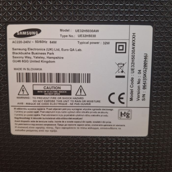 Vand tv samsung si vortex de 81 cm