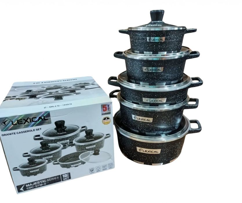 Комплект гранитни тенджери от 10 части 195лв.