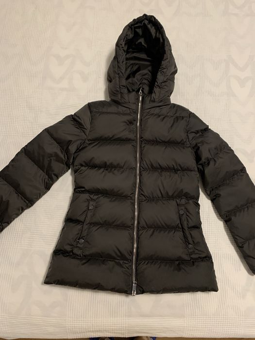 Geaca matlasata 100%puf Massimo Dutti gri-Marimea S