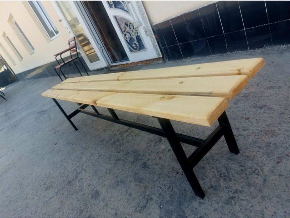 Скамейка без спинки лавка