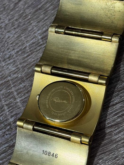 дамски часовник Roberto Cavalli Timewear (Златист / Кожа питон)