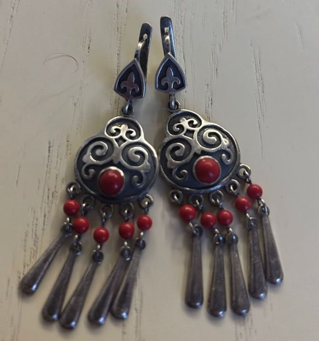 Сережки серебро женские