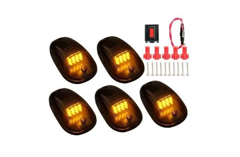 Set 5 lampi plafon, LED culoare galben, 12V