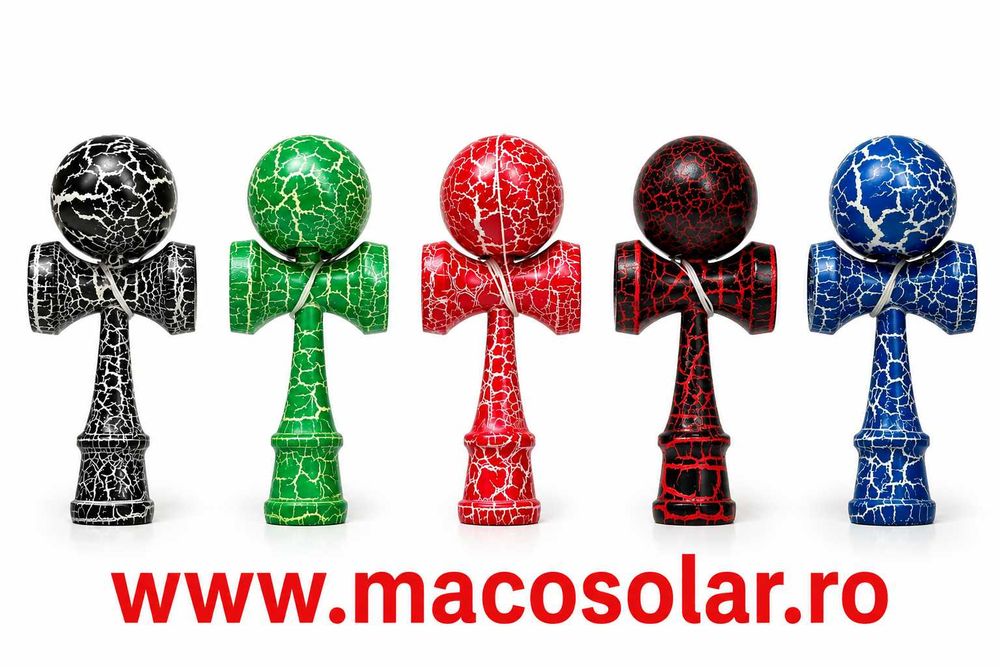 Jucarie Kendama Crack 18cm din lemn, Model Crăpătură