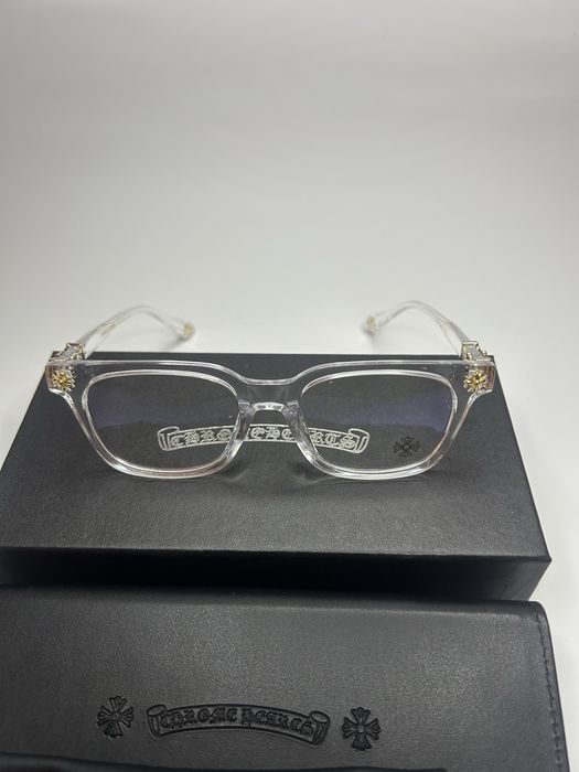 Ochelari Chrome Hearts Transparent & Gold
