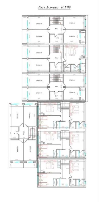 SamPi Угловой 40*20 утвержденный проект 7 коттеджей