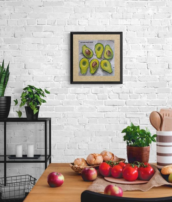Tablou pictat in ulei avocado! Tablou pentru bucătărie