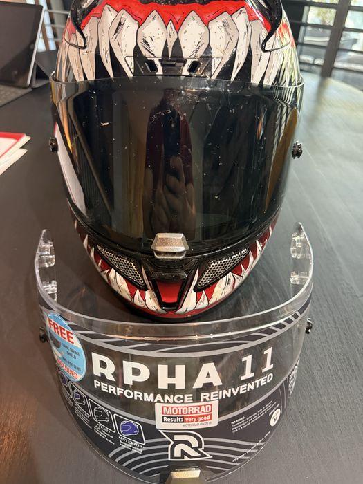 Casca moto HJC RPHA 11 Marvel Venom, marimea M 57-58 cm + 2 viziere