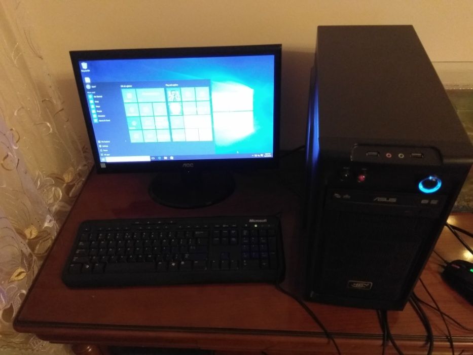 Sistem PC complet cu procesor i3 + monitor LED + Win.10 Pro