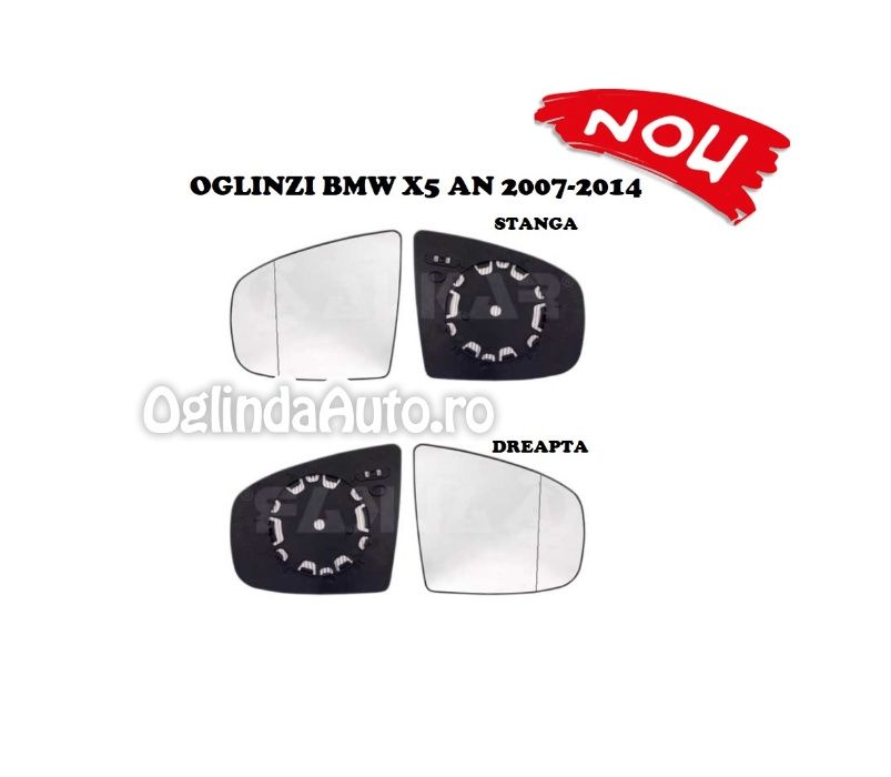 Oglinda BMW X5 E70 F15 geam sticla oglinzi stanga dreapta MONTAJ GRATU