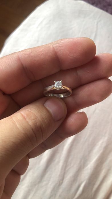 Сребърен, годежен пръстен