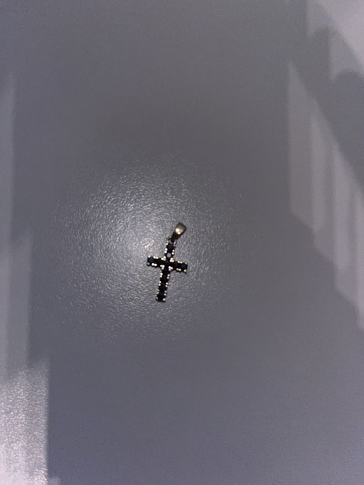 Pandativ tip cruce aur 14 k cu pietre semiprețioase