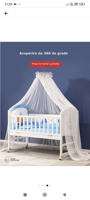 Pătuț bebe din lemn